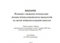 POTRZEBY I PROBLEMY INTEGRACYJNE