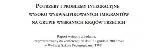 POTRZEBY I PROBLEMY INTEGRACYJNE